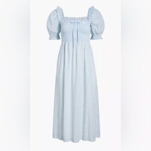 NWOT - Scarlett Midi Nap Dress - Powder Blue Baroque Shell Voile / XS